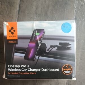 Spigen OneTap Pro 3 Wireless Car Charger - Black and Orange